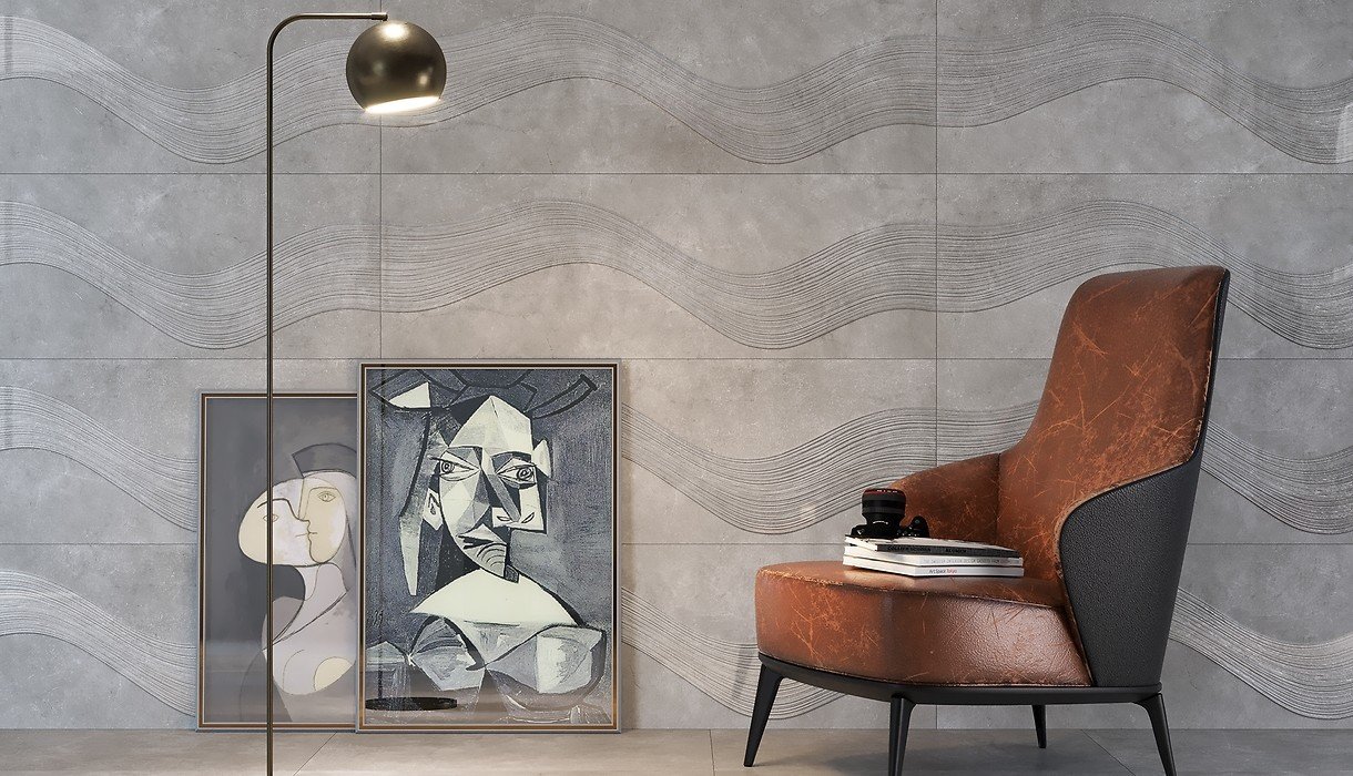 #Koupelna #beton #Moderní styl #šedá #Extra velký formát #Matný obklad #1500 a výše